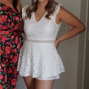 White lace romper